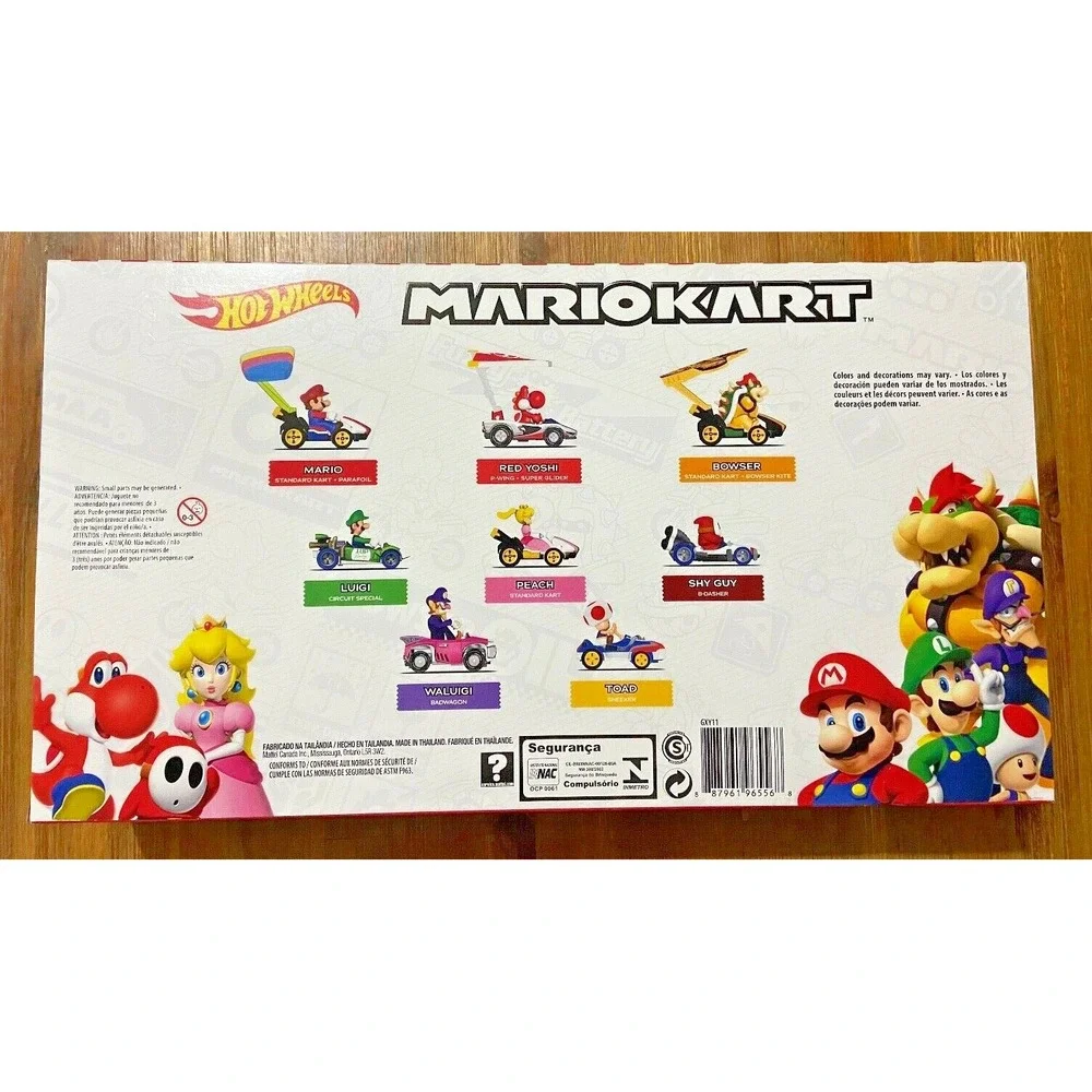 MARIO KART Hot Wheels 2020 8-Pack Die-Cast Collector Set Bowser Waluigi‎